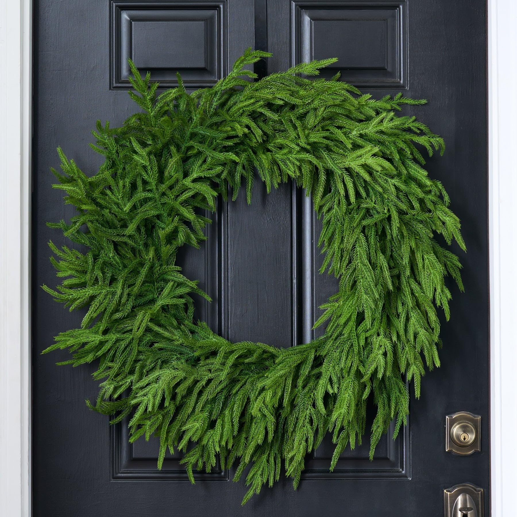Amazon.com: Real Touch Norfolk Pine Christmas Wreath, 30 inches